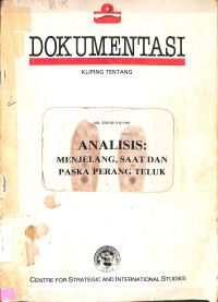 Analisis: Menjelang Saat Dan Paska Perang Teluk