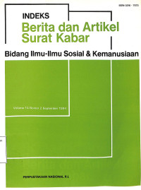 INDEKS Berita dan Artikel Surat Kabar: Bidang Ilmu-Ilmu Sosial& Kemanusiaan