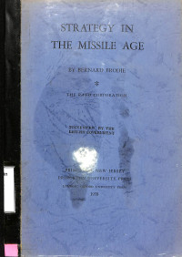 Strategy In The Missile Age