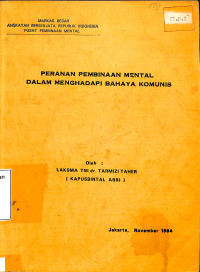 Peranan Pembinaan Mental Dalam Menghadapi Bahaya Komunis