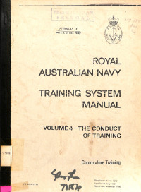 Royal Australian Navy Training System Manual