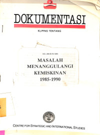 Masalah Menanggulangi Kemiskinan 1985-1990 (Kliping)