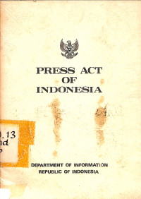 Press Act Of Indonesia