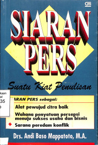 Siaran Pers. Suatu Kiat Penulisan