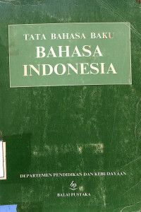 Tata Bahasa Baku Bahasa Indonesia