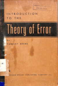 Introduction to the theory of error