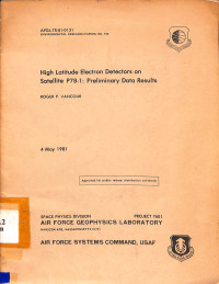 High latitude electron detector on satelite P78-1: preliminary data results