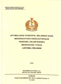 Optimalisasi Puskopal Belawan guna meningkatkan kesejahteraan personel dalam rangka mendukung tugas Lantamal I Belawan