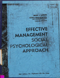 Effective management social psychological approach