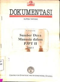 Sumber daya manusia dalam PJP II, Jilid 1