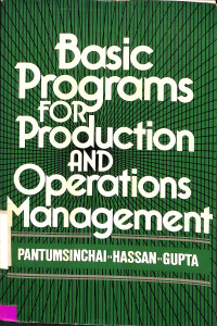 Basic Programs For Production And Operations Management