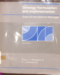 Startegy formulation and implementation: tesks of the general manger