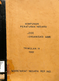 Himpunan Peraturan Negara Tentang ZEE, Organisasi ABRI