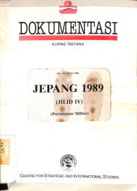 Jepang 1989 (Jilid IV)(Pertahanan/Militer)