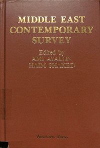 Middle East Contemporary Survey. Volume XII: 1988