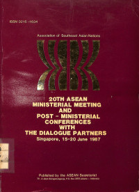 20th Asean Ministerial Meeting And Post - Ministerial Conferences With The Dialogue Parners