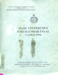 Hasil tim perumus forum ilmiah TNI-AL Thn.1996