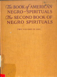 the book of american negro spirituals the secong book of negro spirituals