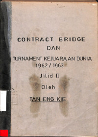 CONTRACT BRIDGE DAN TURNAMENT KEJUARAAN DUNIA 1962/1963