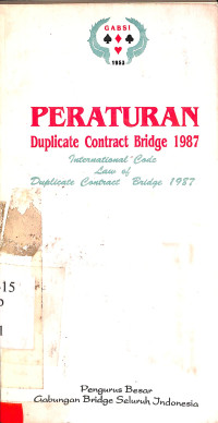 PERATURAN DUPLICATE CONTRACT BRIDGE 1987