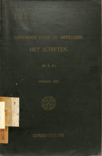 Handbook Voor De Artillerie