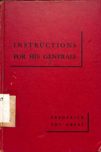 Instructions for His Generals