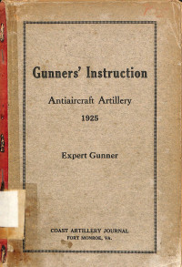 Gunner's Instruction Antiaircraft Artillery