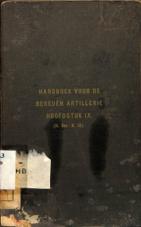 Handbook Voor De Breden Artillerie