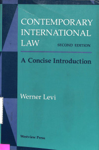 Contemporary international law: a concise introduction