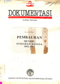 Pembauran menuju Integrasi Bangsa 1992-1993