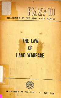 The Law of land warfare