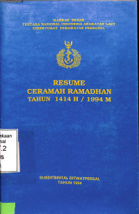 Resume Ceramah Ramadhan Tahun 1414 H/1994 M