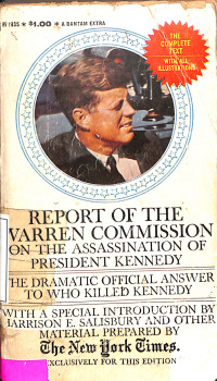 REPORT OF THE WEREEN COMMOISSION ON THE ASSASSINATION OF PRESIDENT KENNEDY