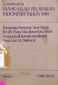 Yurisprudensi Mahkamah Pelayaran Indonesia Tahun 1980