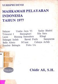 YURISPRUDENSI MAHKAMAH PELAYARAN INDONESIA TAHUN 1977