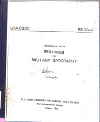 Readings in Military Geography