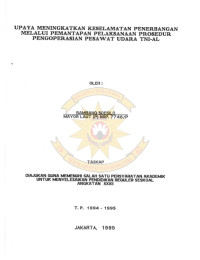 Upaya Meningkatkan Keselamatan Penerbangan Melalui Pemantapan Pelaksanaan Prosedur Pengoperasian Pesawat Udara TNI-AL