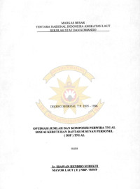 Optimasi Jumlah Dan Komposisi Perwira TNI AL Sesuai Kebutuhan Daftar Susunan Personel (DSP) TNI AL