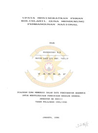 Upaya Meningkatkan Peran Kolinlamil Guna Mendukung Pembangunan Nasional