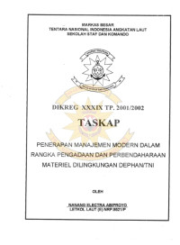 Penerapan Manajemen Modern Dalam Rangka Pengadaan dan Perbendaharaan Material Dilingkungan Dephan/TNI