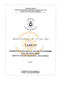 Konsepsi Penanggulangan Terorisme Dalam Menjamin Kepentingan Nasional Indonesia