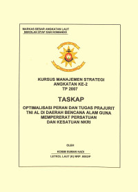 Optimalisasi Peran Dan Tugas Prajurit TNI AL Di Daerah Bencana Alam Guna Mempererat Persatuan Dan Kesatuan NKRI