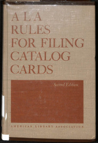 Ala Rules For Filing Catalog Cards