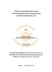 Pengelolaan Anggaran Harkap Disharkaparmatim Dalam Mendukung Kesiapan Operasional KRI