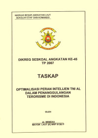 Optimalisasi Peran Intelijen TNI AL Dalam Penanggulangan Terorisme Di Indonesia