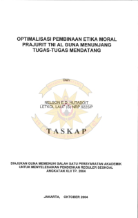 Optimalisasi Pembinaan Etika Moral Prajurit TNI AL Guna Menujang Tugas-tugas Mendatang