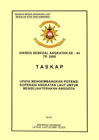 Upaya Mengembangkan Potensi Koperasi Angkatan Laut Untuk Mensejahterakan Anggota