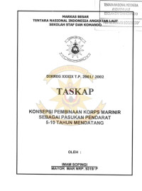 Konsepsi Pembinaan Korps Marinir Sebagai Pasukan Pendarat 5-10 Tahun Mendatang