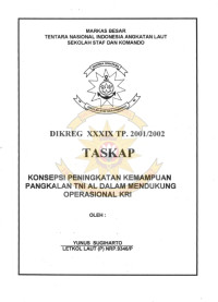 Konsepsi Peningkatan Kemampuan Pangkalan TNI AL Dalam Mendukung Operasional KRI