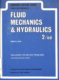 Schaums Outline Of Theory And Problems Of Fluid Mechanics And Hydraulics